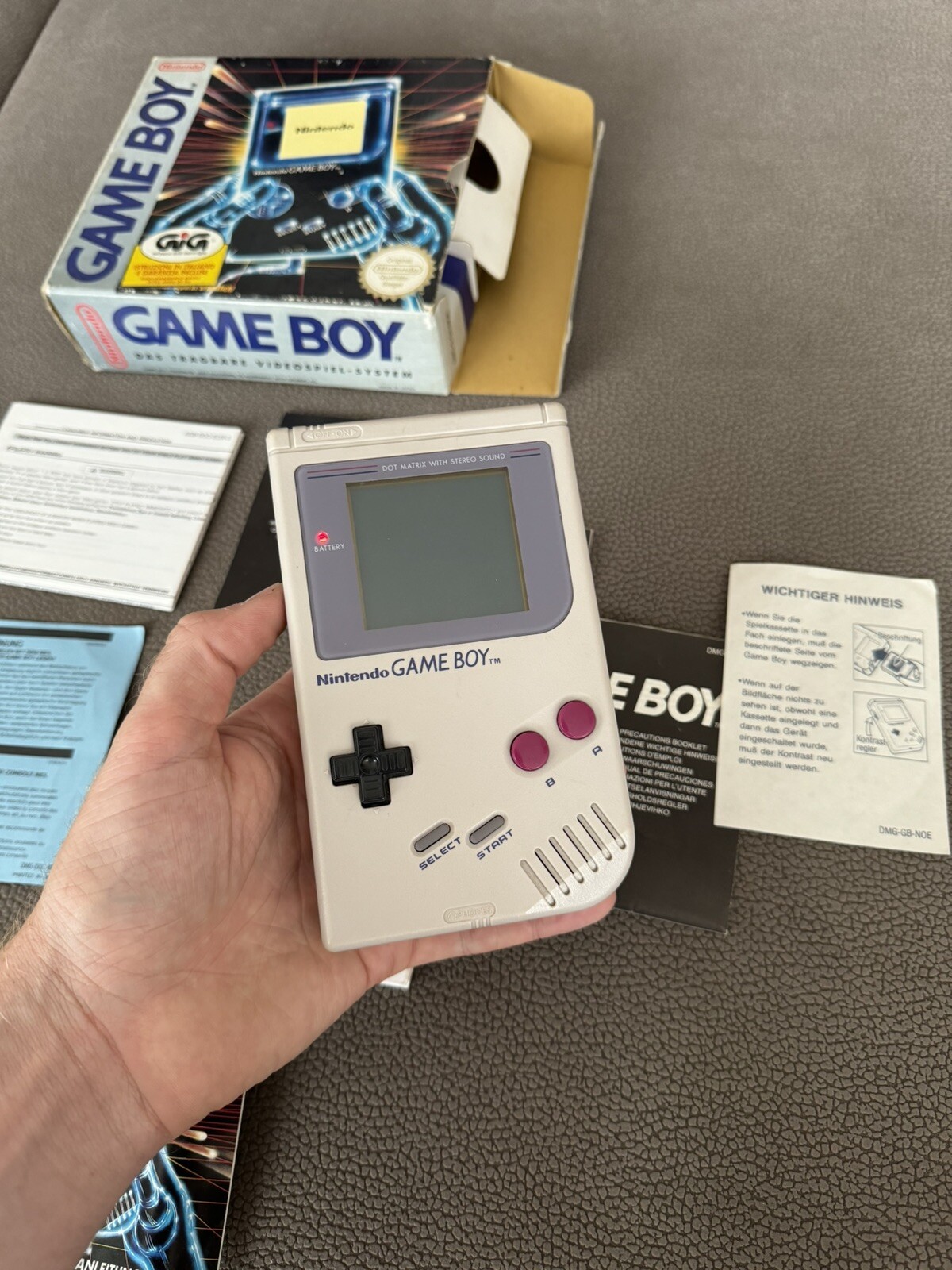 NINTENDO GAME BOY CLASSIC 1989 – 1a EDIZIONE! – GIG ITALIA IMPORT GER – COMPLETO