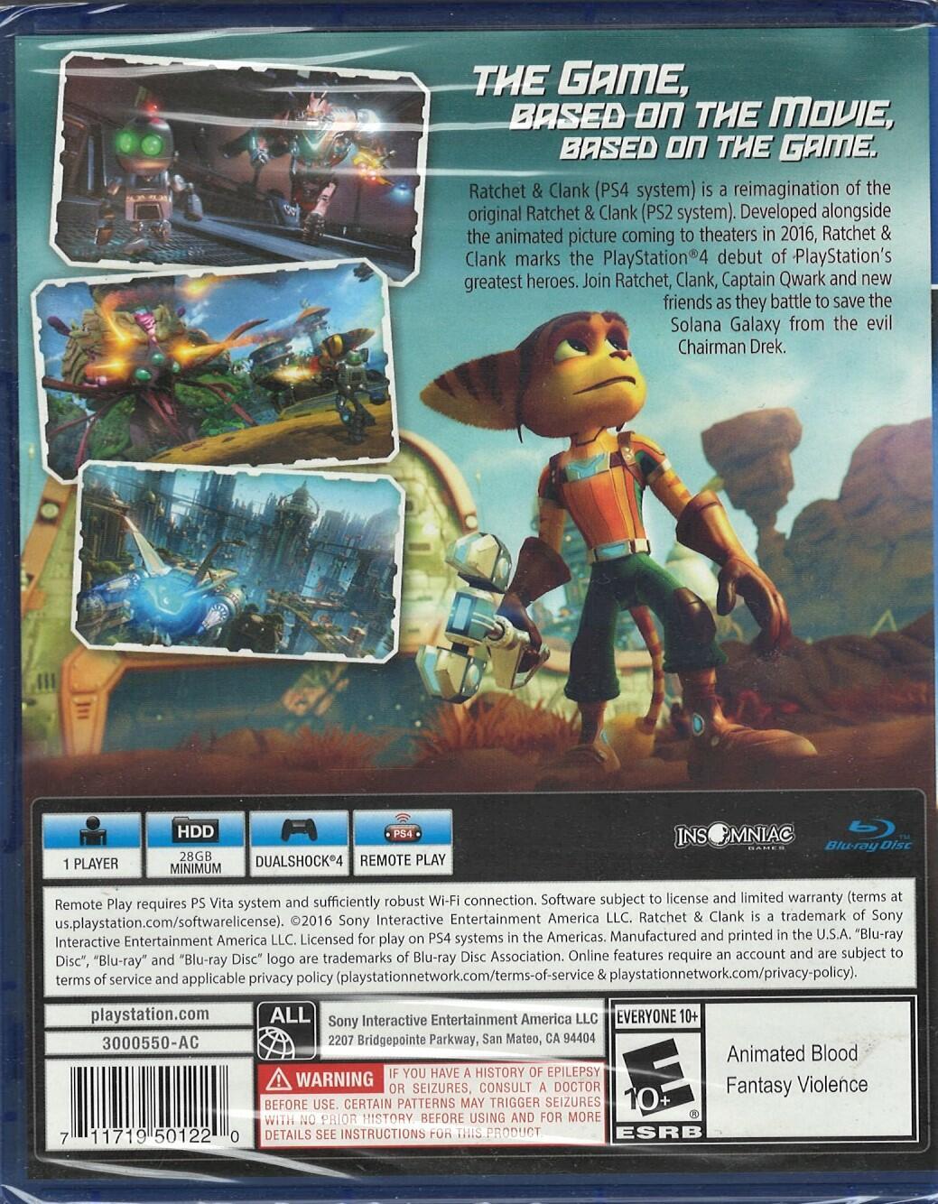 Ratchet & Clank PS4 (Brand New Factory Sealed US Version) PlayStation 4, playsta