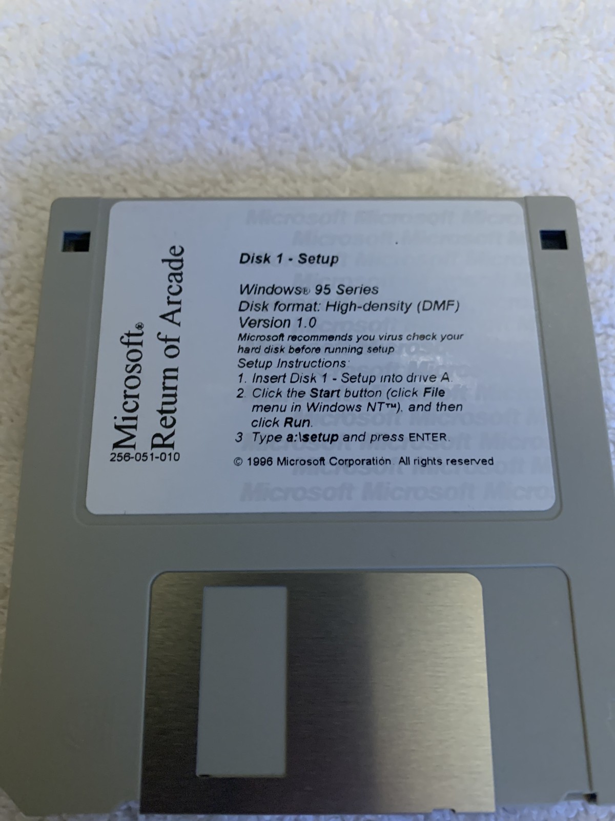 Vintage Microsoft Windows 95 PC Return of Arcade Pac-Man Dig-Dug 3.5″ Disk Game