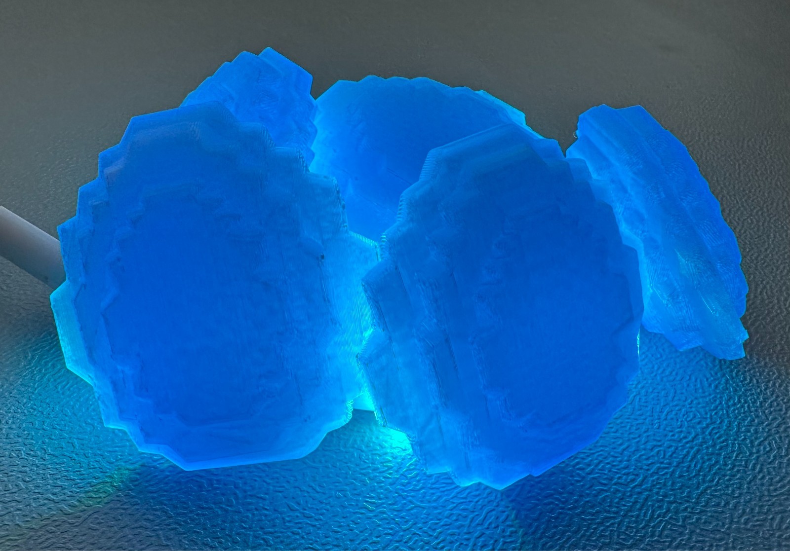 Six Ice Blue Diamonds Inspired by Popular Mining and Crafting Video Games