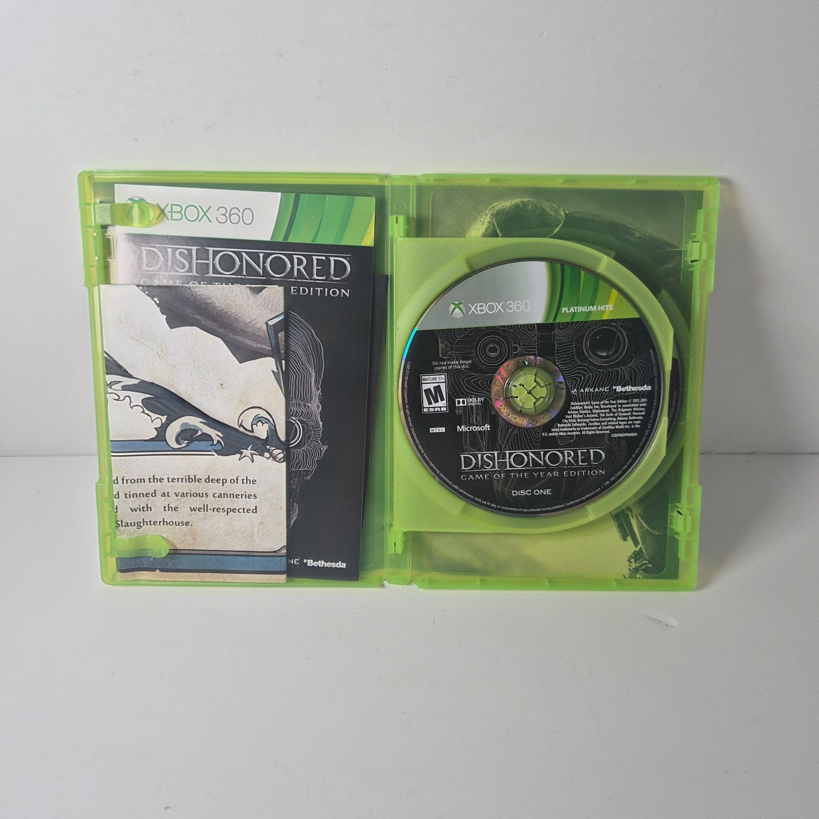 Dishonored Game of the Year Edition Xbox 360 CIB Tested 2 Disc Poster