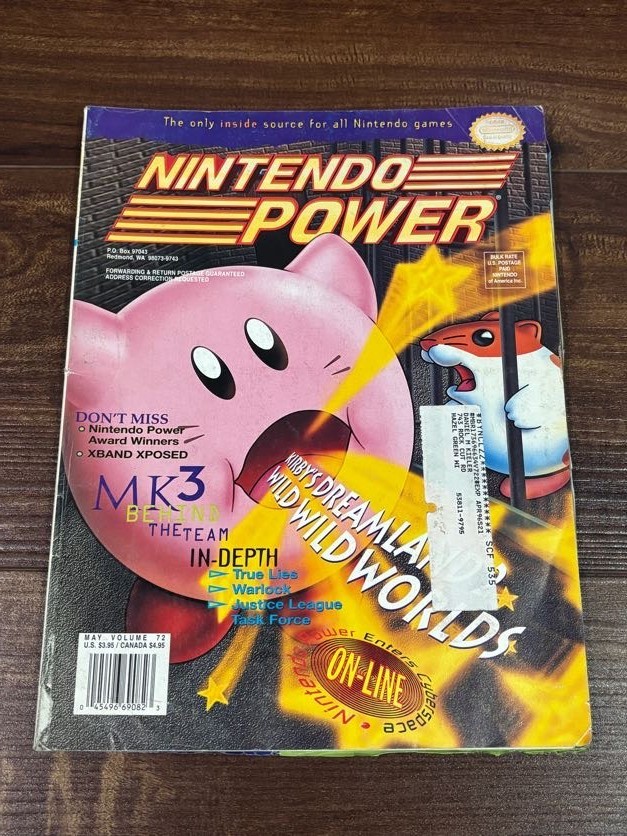 Nintendo Power Magazine Volume 72 May 1995 Kirby’s Dream Land