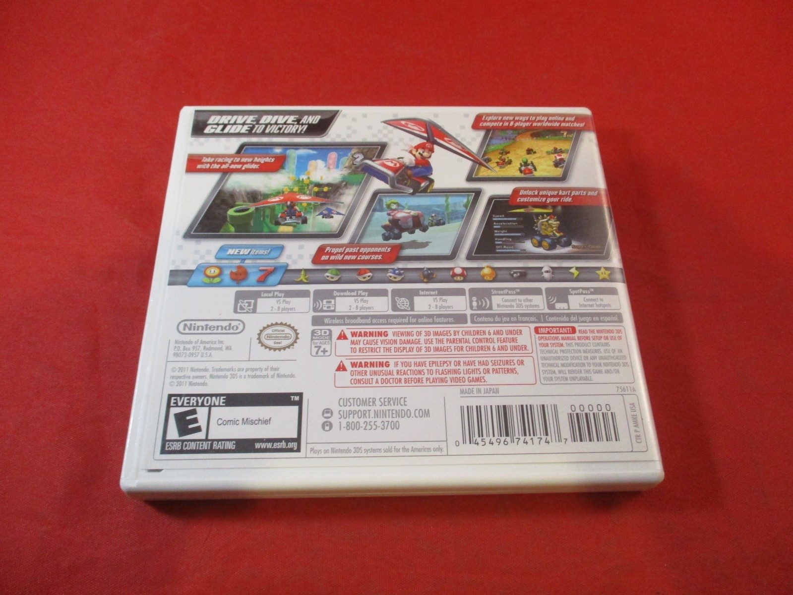 Mario Kart 7 Nintendo 3DS Empty Original Case ONLY (*no game or manual*) #E