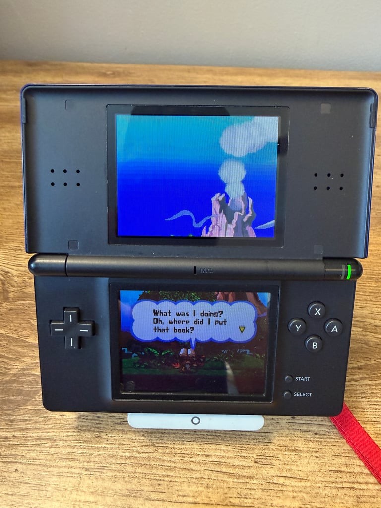 Nintendo DS Lite Blue USG-001 w/ OEM Charger – Works Broken Hinge Parts/Repair