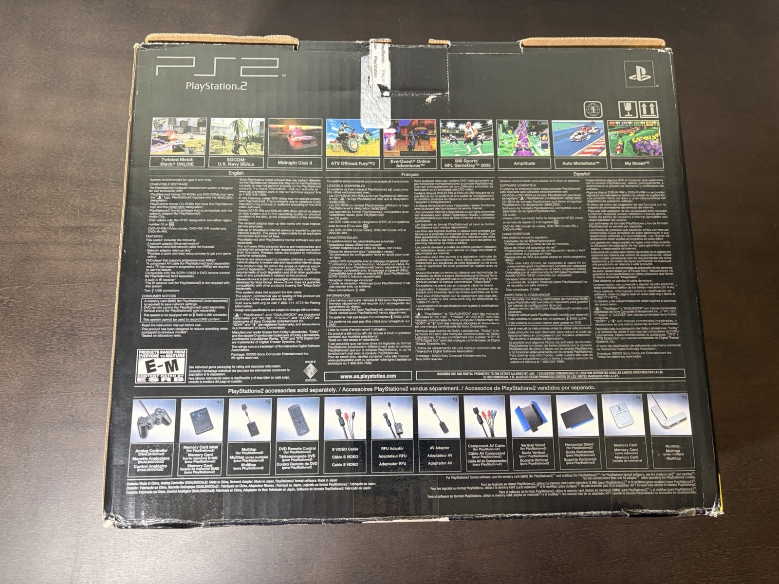 New In Box – Sony Playstation 2 PS2 Online Pack Black Game Console SCPH-50001