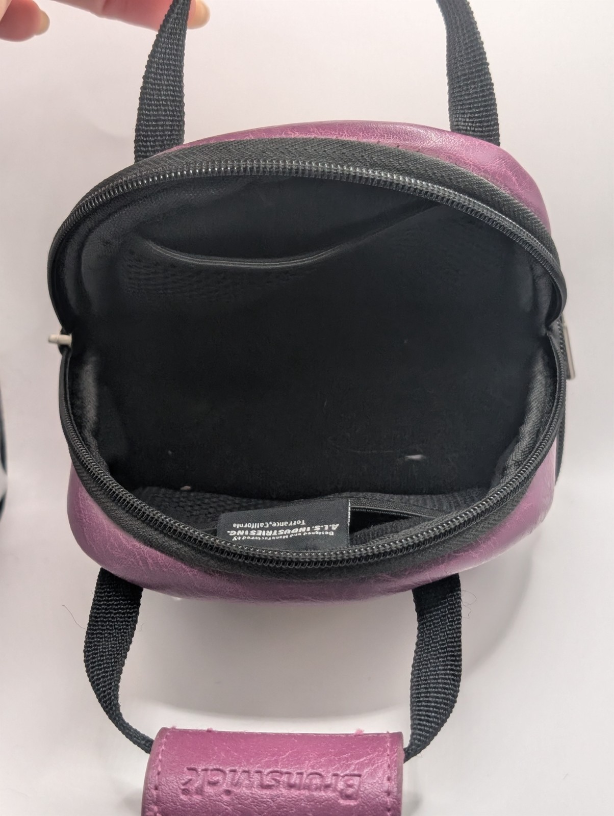 Nintendo 3DS Lite Mini Brunswick Bowling Ball Bag Carrying Case Purple & White