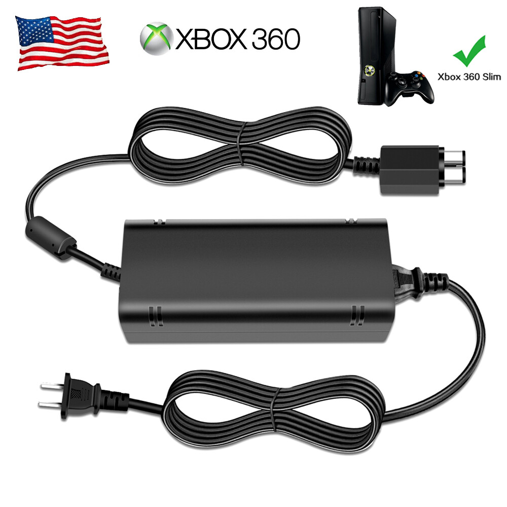 Xbox 360 Power Supply Brick Cable Cord Charger Adapter for Xbox 360 Slim Console