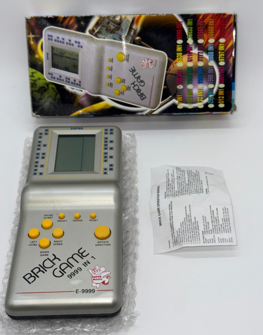 BRICK GAME Super Mouse – 9999 in 1 LCD Game & Watch Portable Console -NEW E-9999