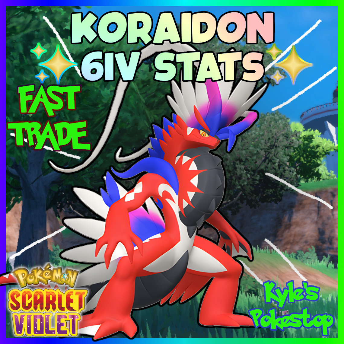 6IV MIRAIDON + KORAIDON 2 PACK | POKEMON SCARLET & VIOLET EV’D BATTLE READY FAST