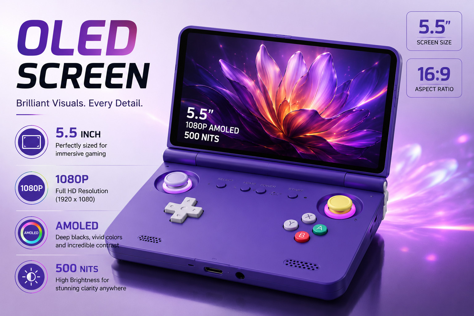 Retroid Pocket Flip 2 Handheld Game Console