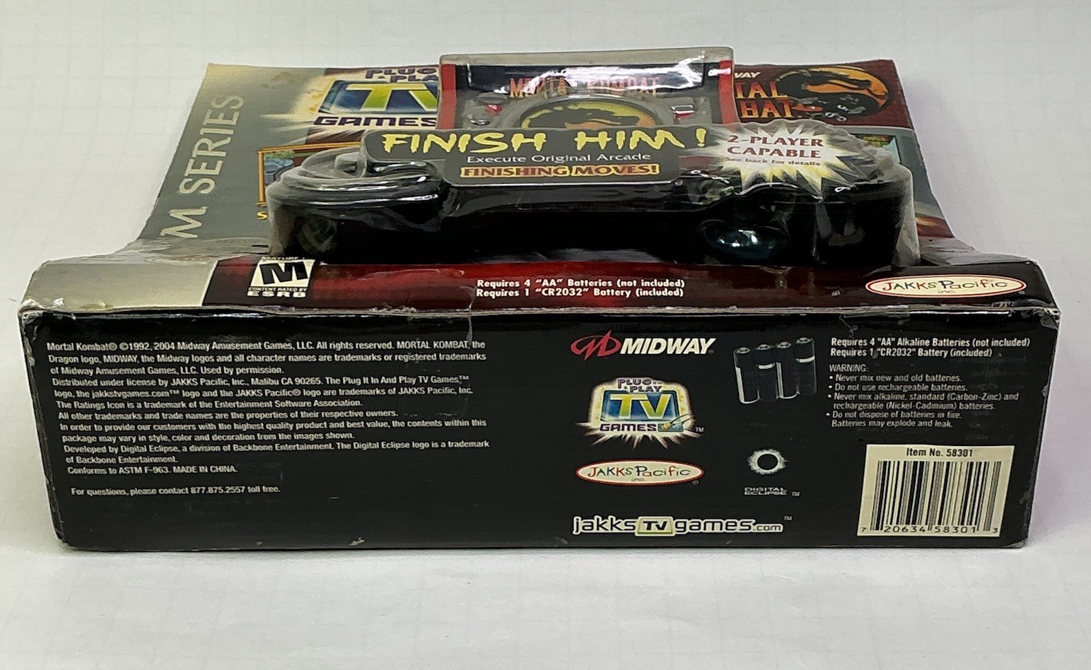 JAKKS Pacific Mortal Kombat Plug & Play TV Game Controller 2-Player, 2004