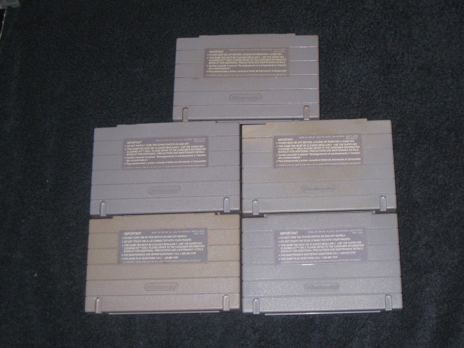 Lion King, F-Zero, SimCity, HyperZone + for SNES .Authentic.Clean/Test Nintendo