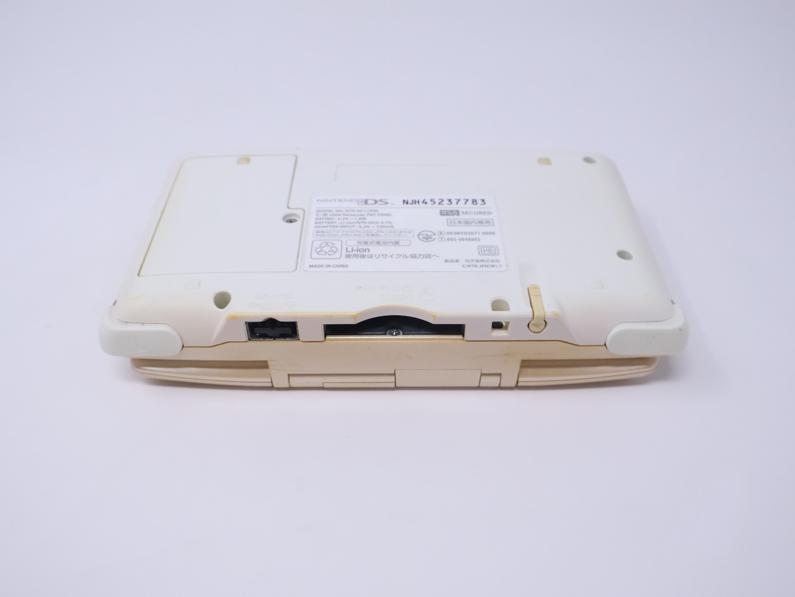 Nintendo DS Handheld System Console Tested Working Pure White w/ Stylus