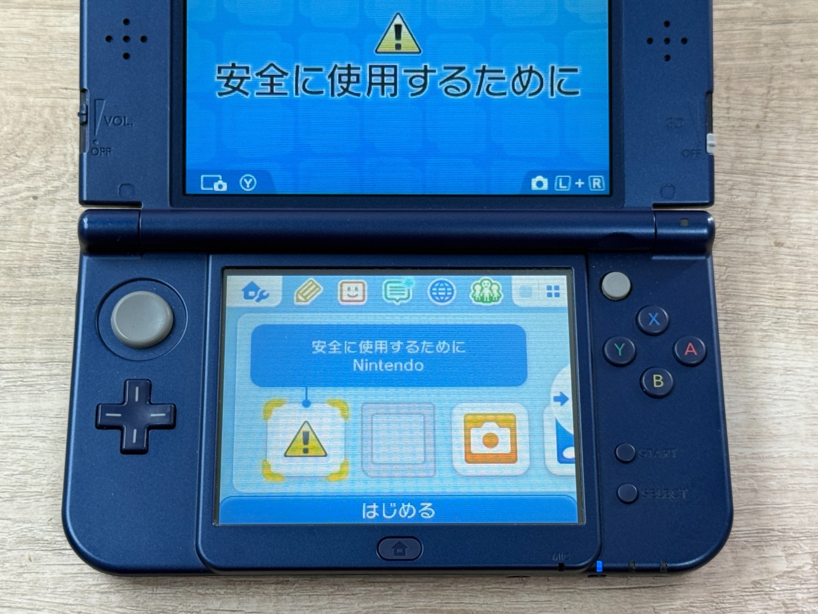 RANK B+ Dual IPS Nintendo New 3DS XL Metallic Blue Console Japan ver Tested D475