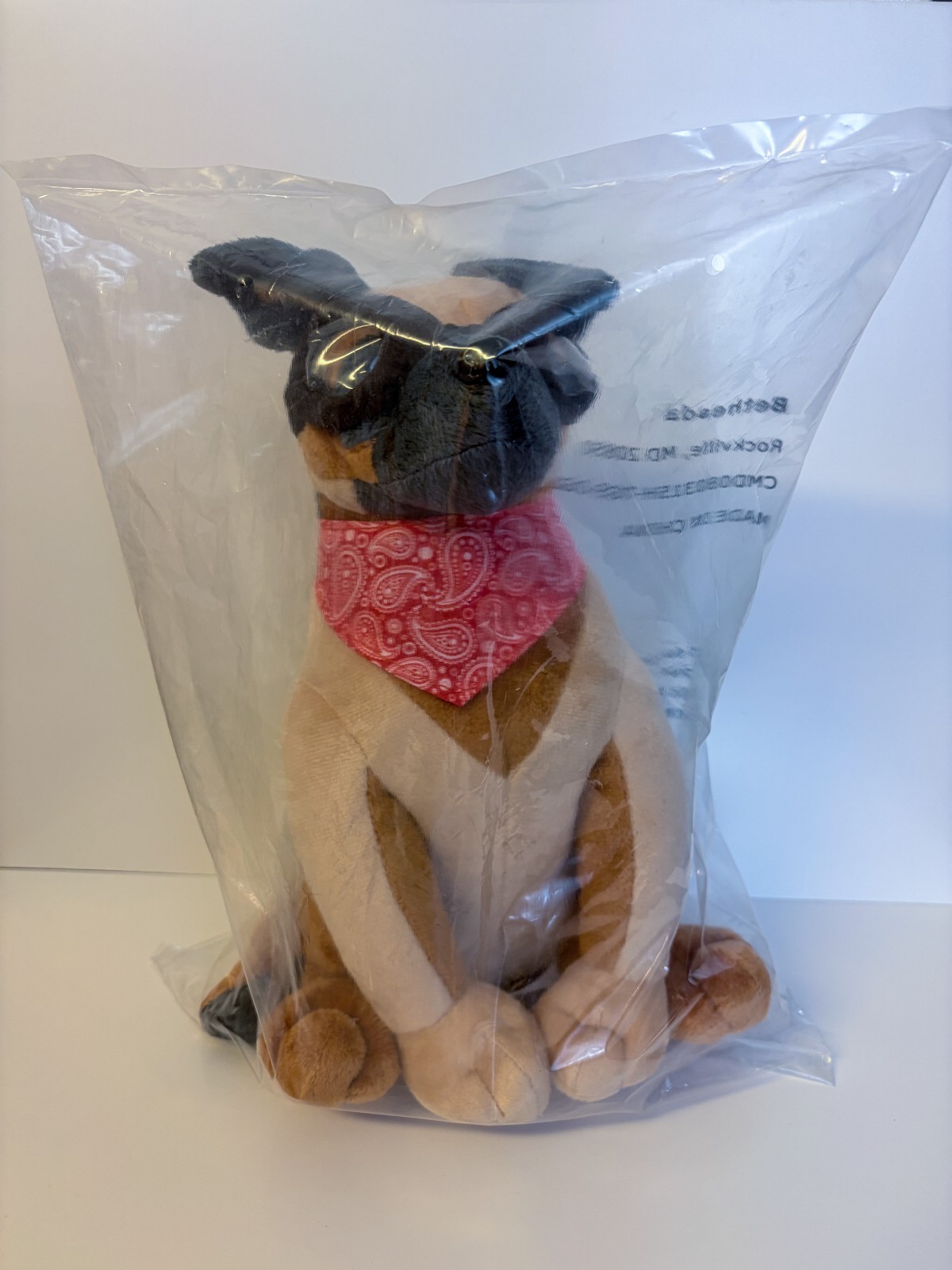 Fallout 4 Dogmeat Plush Stuffed Animal Bethesda Dog Bandana & Goggles