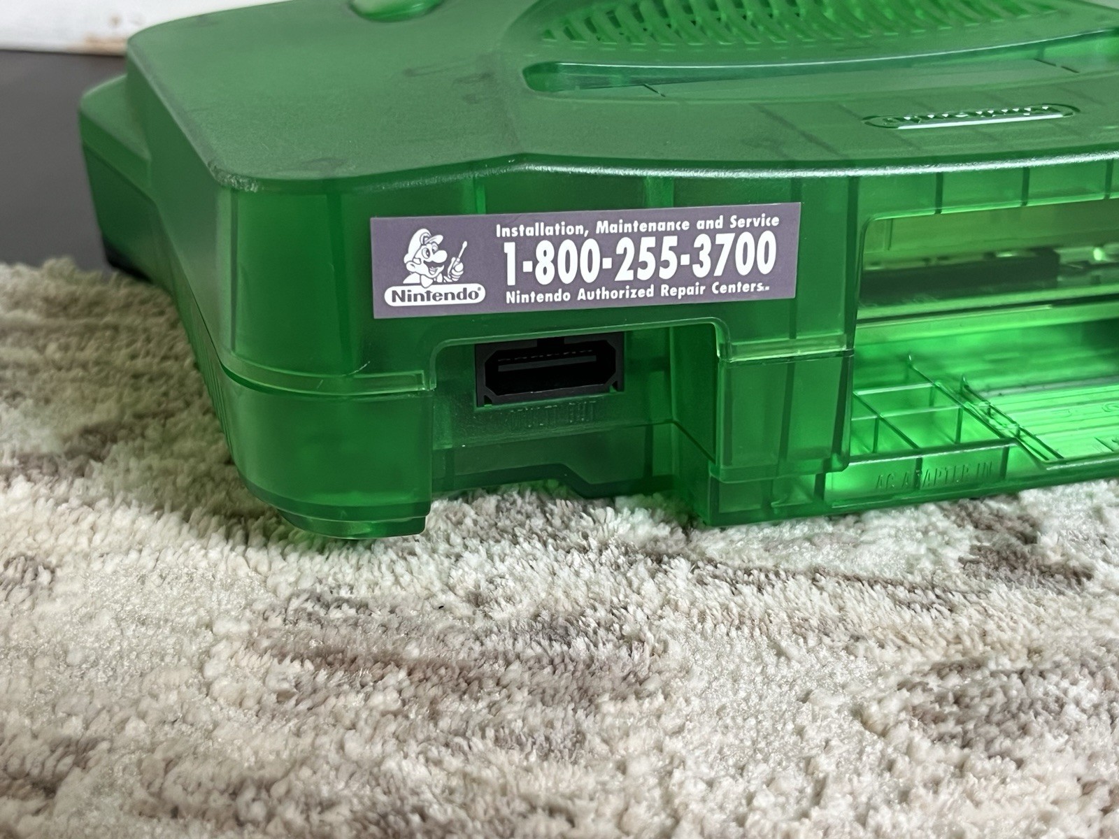 Nintendo 64 Funtastic Clear Jungle Green Console Only NUS-001 Tested NICE SHAPE