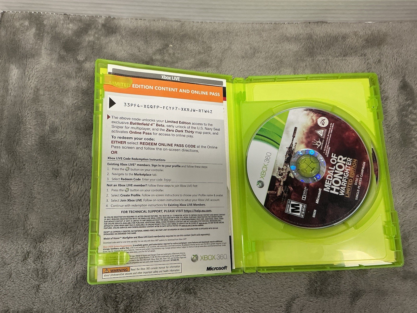 Medal of Honor: Warfighter – Limited Edition (Microsoft Xbox 360, 2012)
