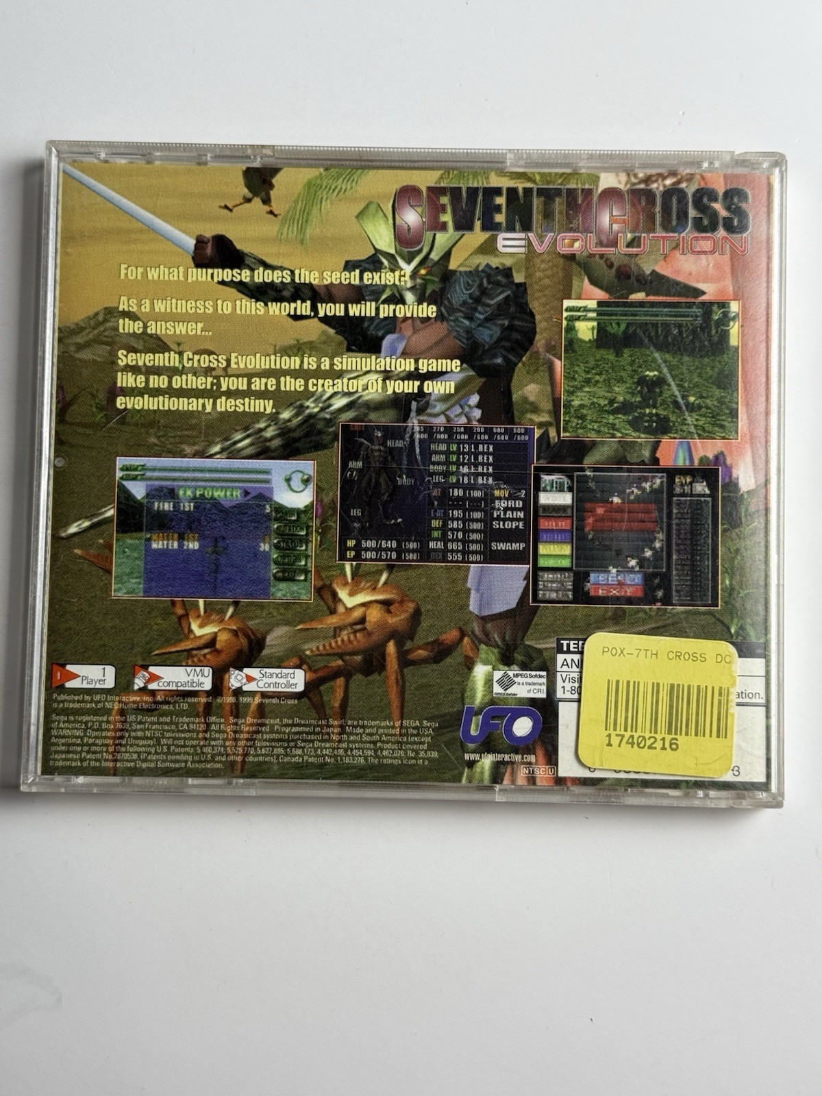 Seventh Cross: Evolution (Sega Dreamcast, 1999) Complete – Tested!