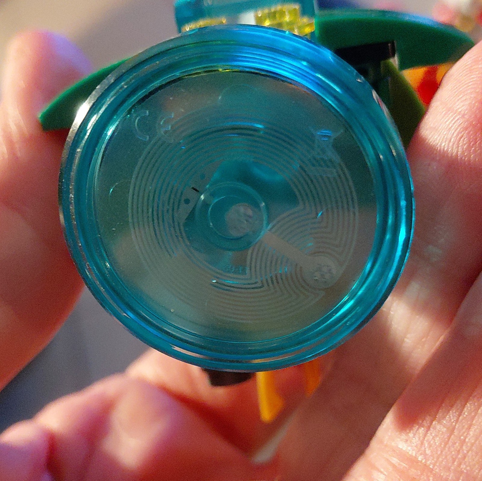 LEGO Dimensions Toy Tag Vehicle Figure Game Piece Translucent Blue Round Base
