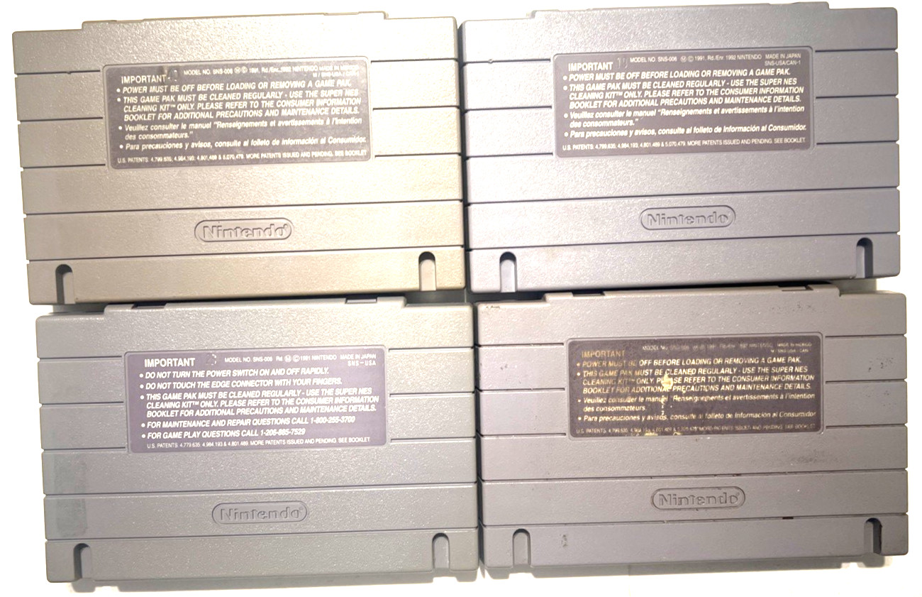 4 SNES Fighting Games Shaq Fu Ultraman Primal Rage Super Nintendo