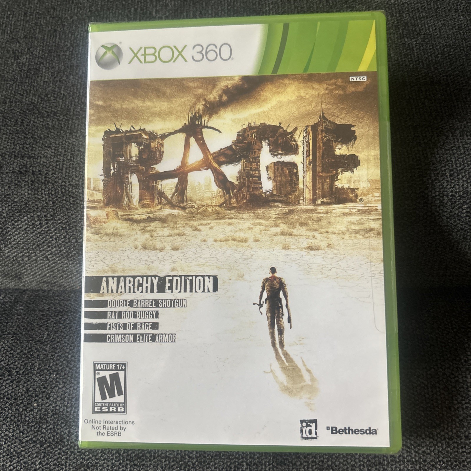 RAGE ANARCHY EDITION First Print w/ Slip Cover Xbox 360, 2011 RARE Sealed New