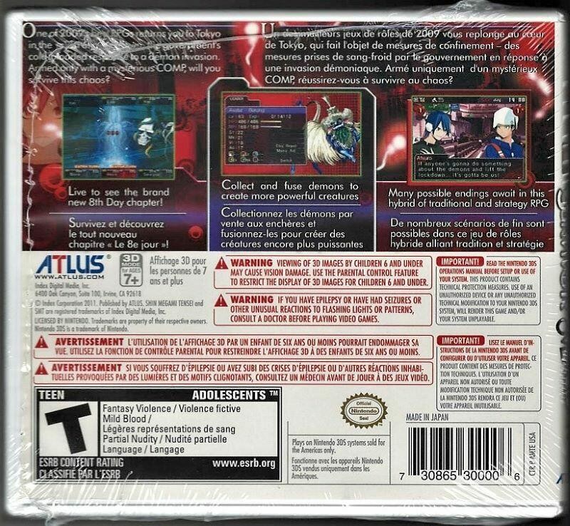 Shin Megami Tensei: Devil Survivor Overclocked 3DS (Brand New Factory Sealed US
