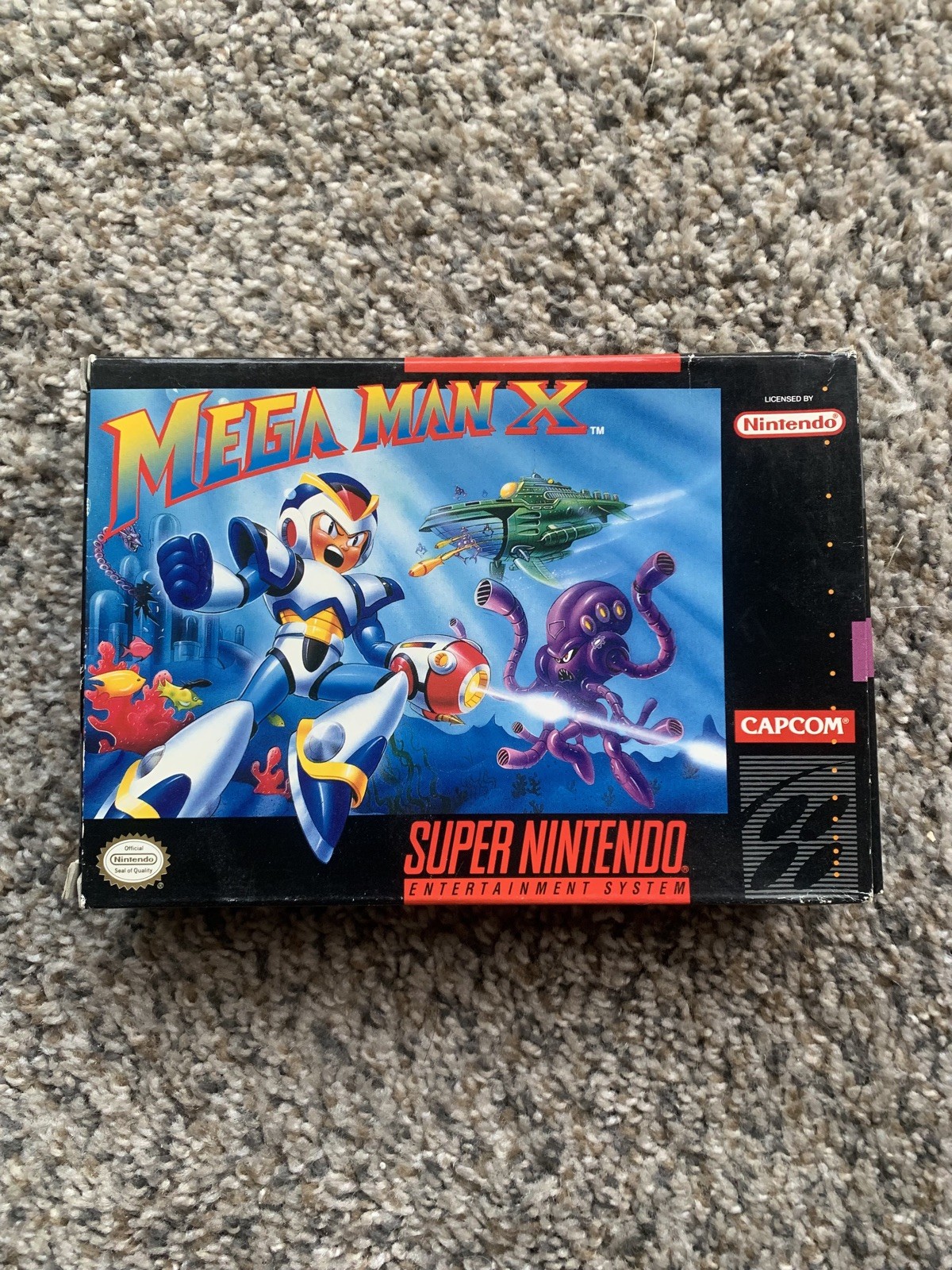 Mega Man X SNES 1994 CIB Box Game COLOR Manual 1st Print Authentic Great Cond!