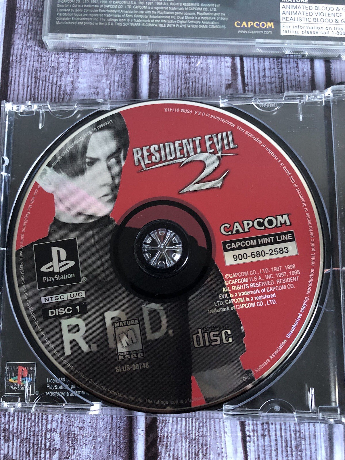 PS1 Console W/ Box (US) Resident Evil 1 Directors Cut / RE 2 DualShock EDT.