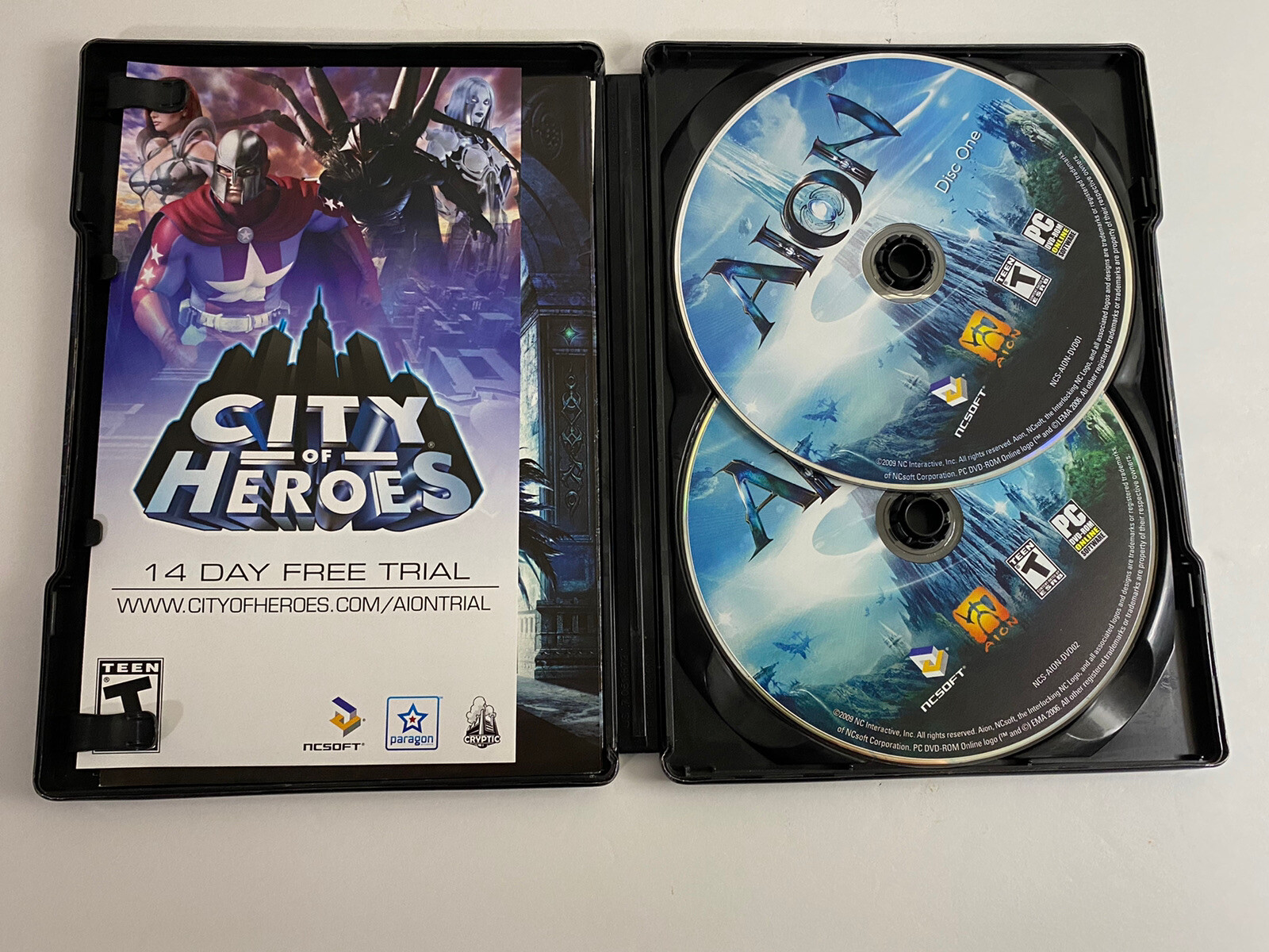 Aion (PC DVD-Rom, 2009, 2-Discs) Steelbook Edition Complete w/Game manual CIB