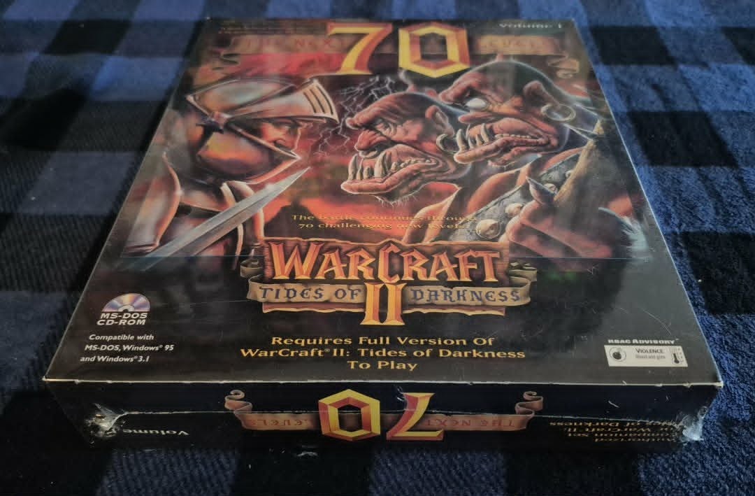 Warcraft II: Tides Of Darkness The Next 70 Levels – Big Box PC Game – SEALED!
