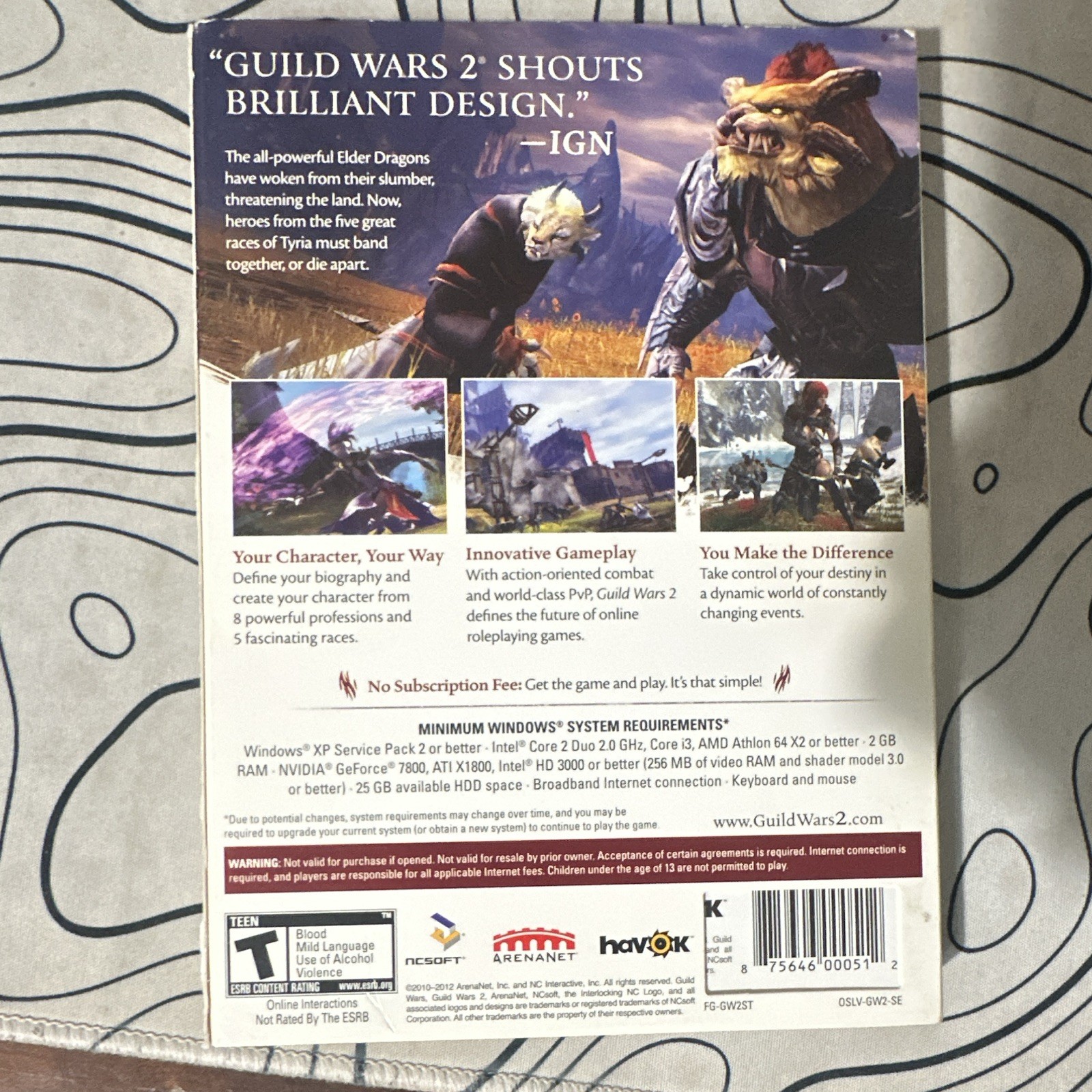 NCsoft Guild Wars 2 PC 2012 T NTSC-U/C Role Playing Online Playability