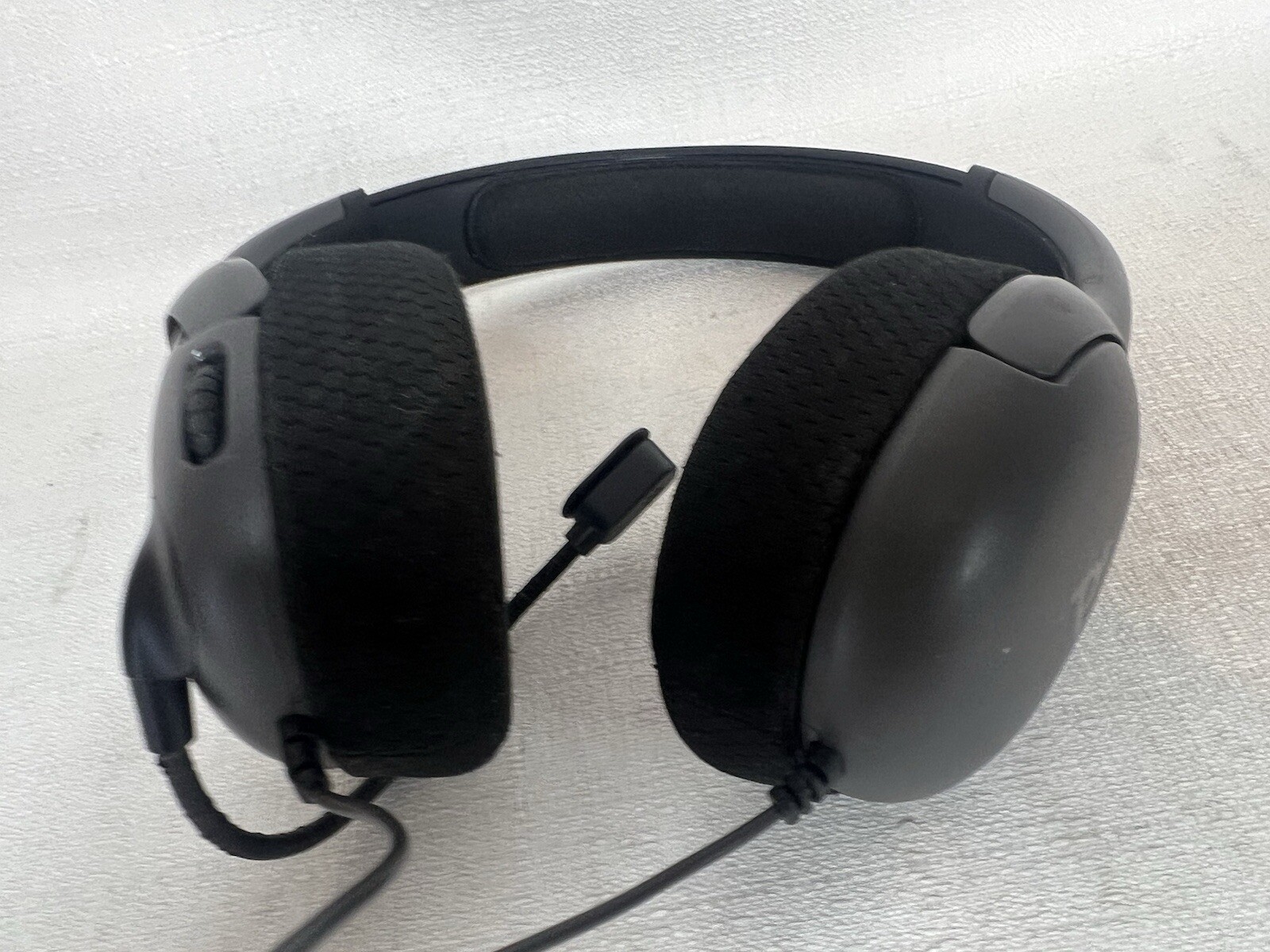 PlayStation Corded Headphones With Mic Black Grey Tested Work!