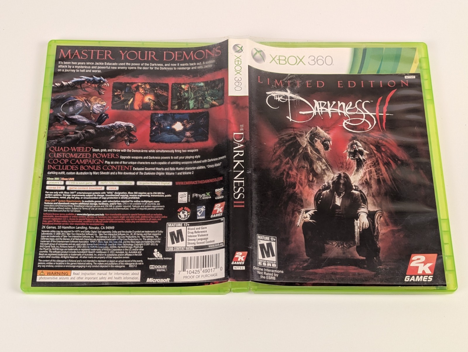 The Darkness 2 II Limited Edition (Xbox 360) ➡️CIB – Tested – Near Mint 📀!