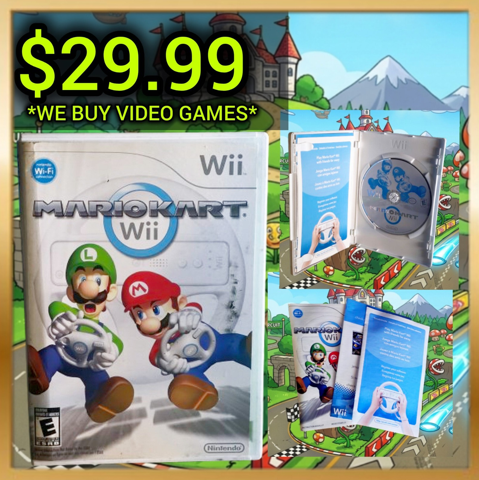Nintendo Mario Kart Wii Nintendo Wii Complete Case & Manual Multiplayer Online