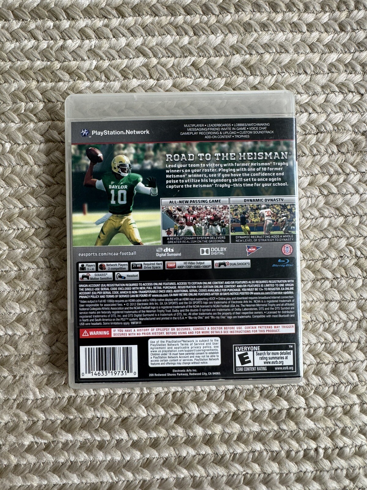 Case and Manual Only NO GAME NCAA Football 13 PS3 Playstation 3 Authentic