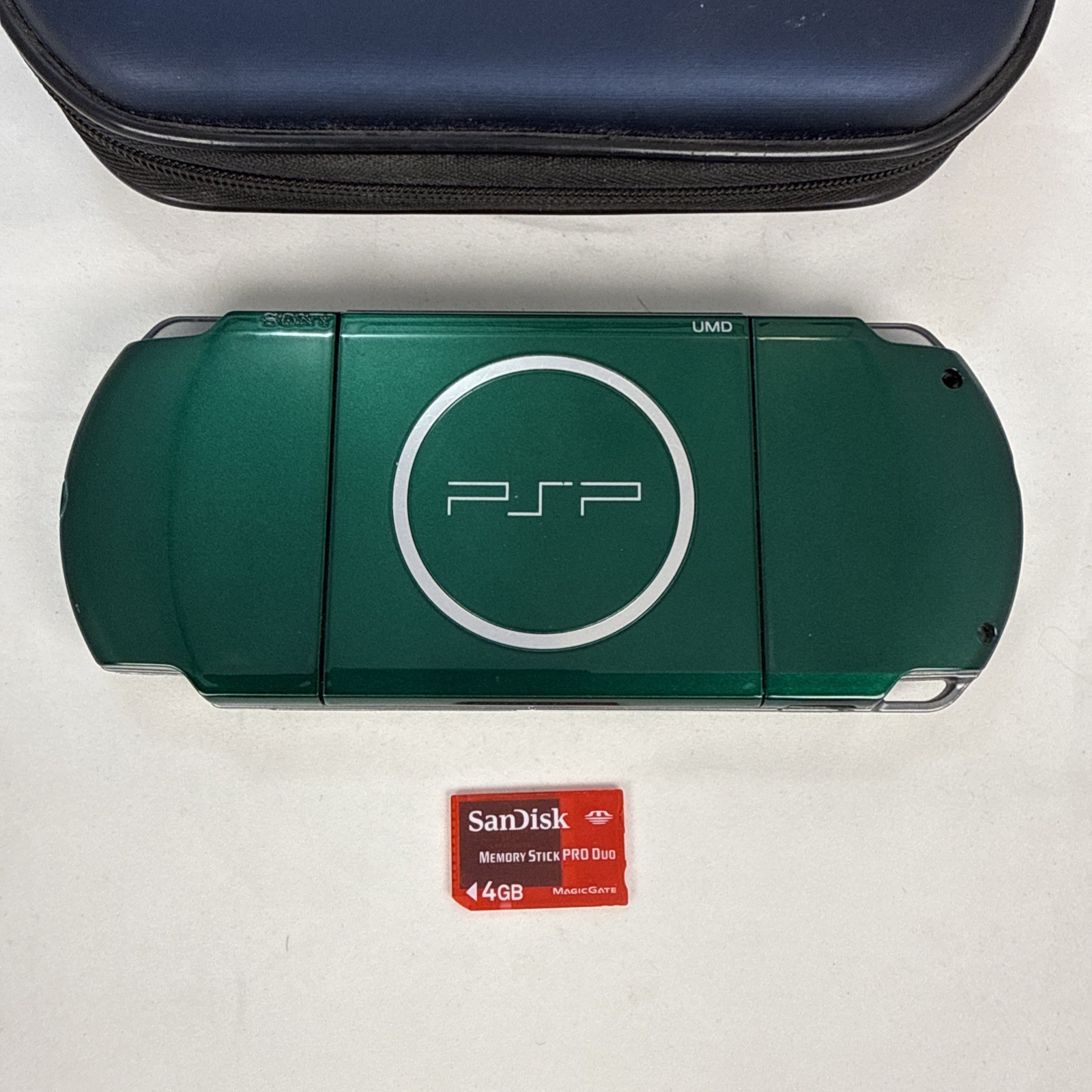 Sony PSP-3001c Console Spirited Green Working Tested + Games And Cords