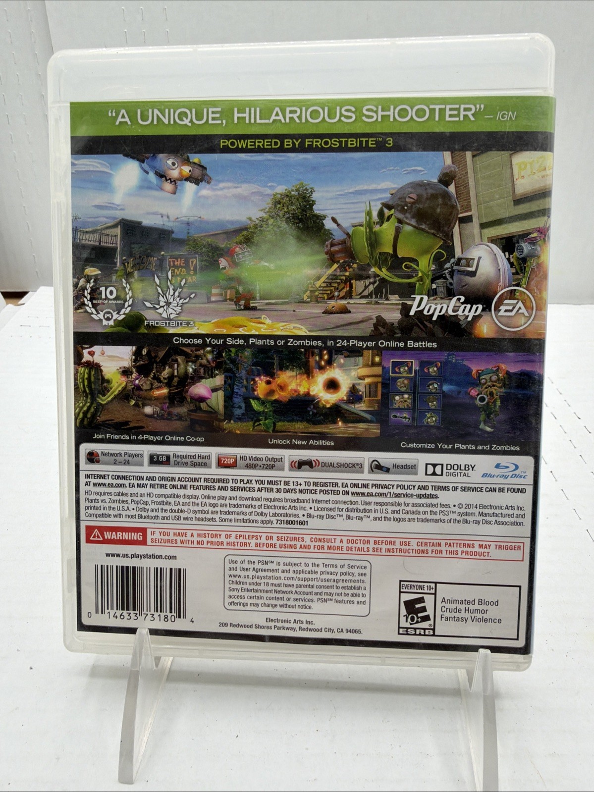 Plants vs. Zombies: Garden Warfare (Sony PlayStation 3, 2014) Tested