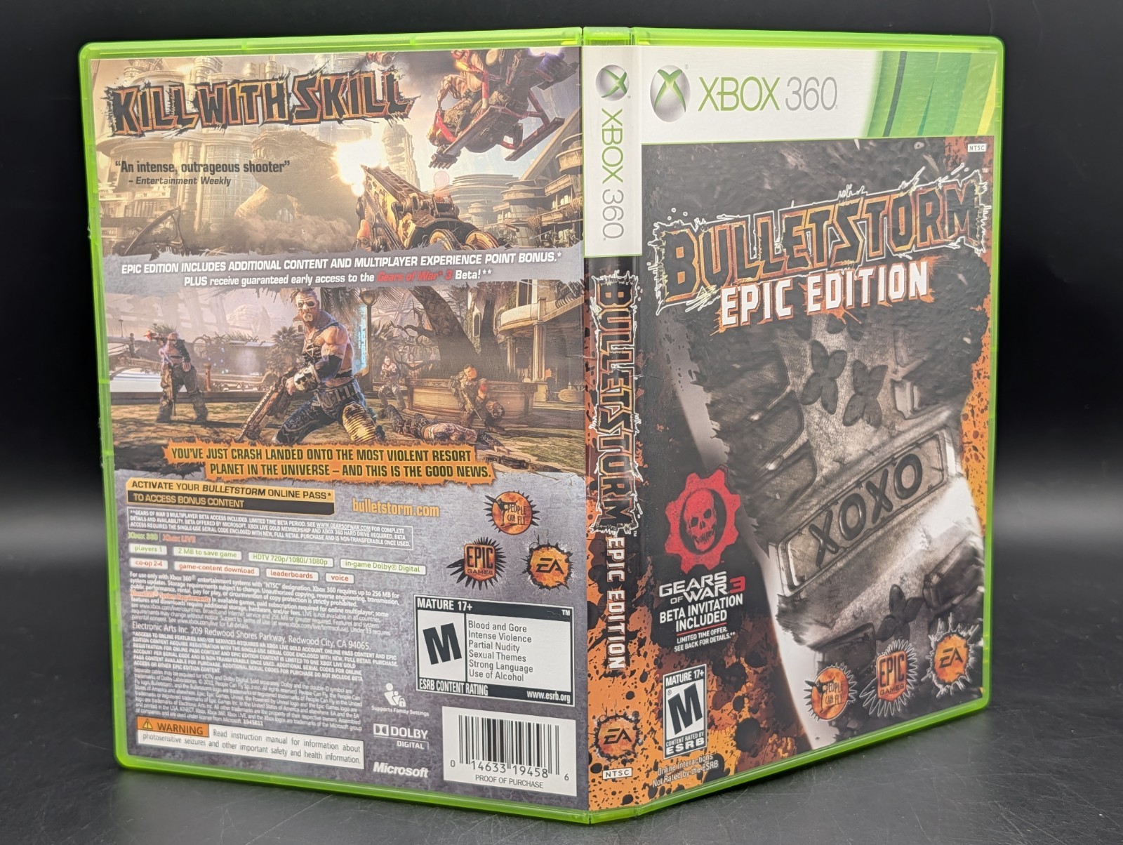 Bulletstorm Epic Edition ( Microsoft Xbox 360 ) CIB – Mint Disc -Pristine-Tested