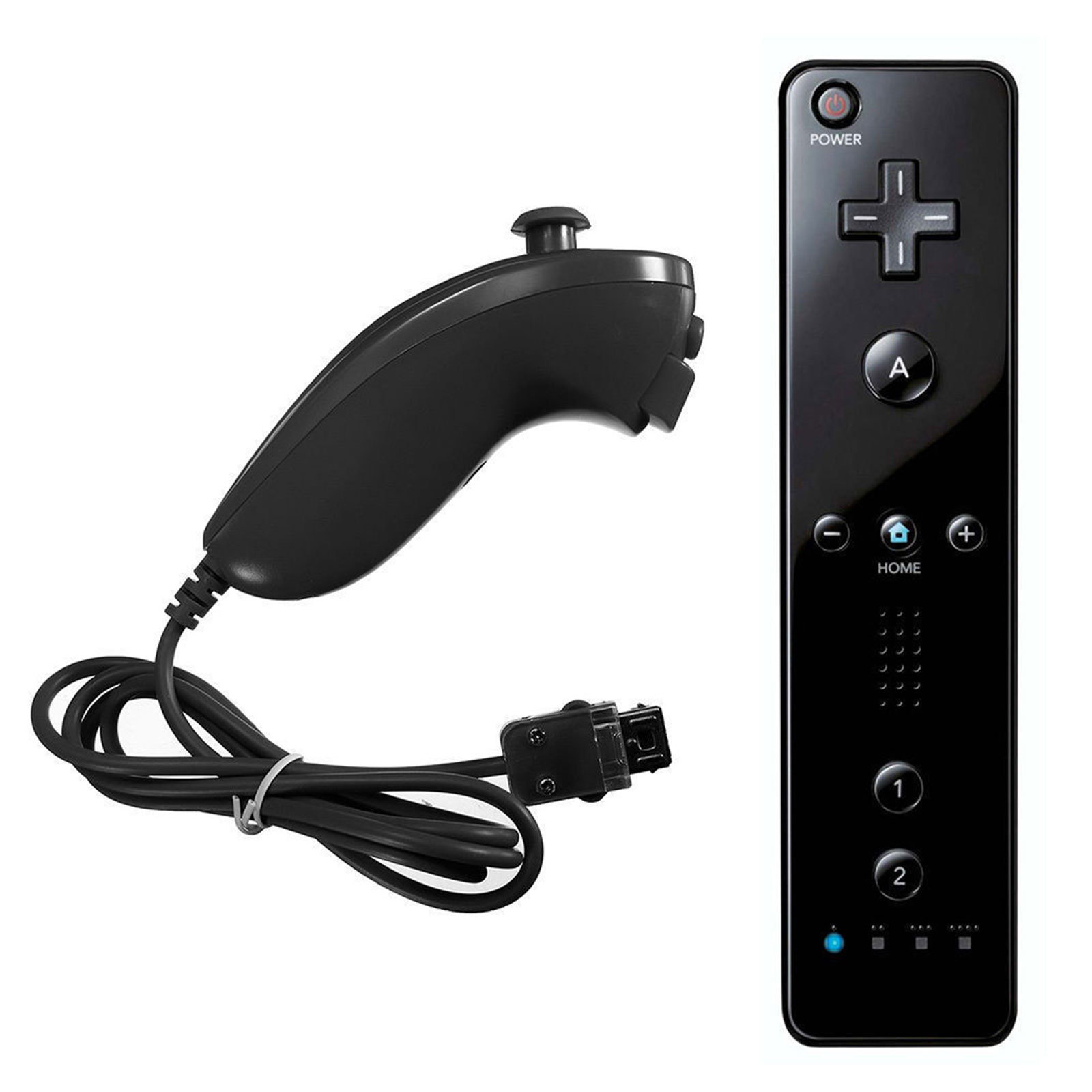 Built-in Motion Plus Remote and Nunchuck Controller Set For Wii / Wii U Console