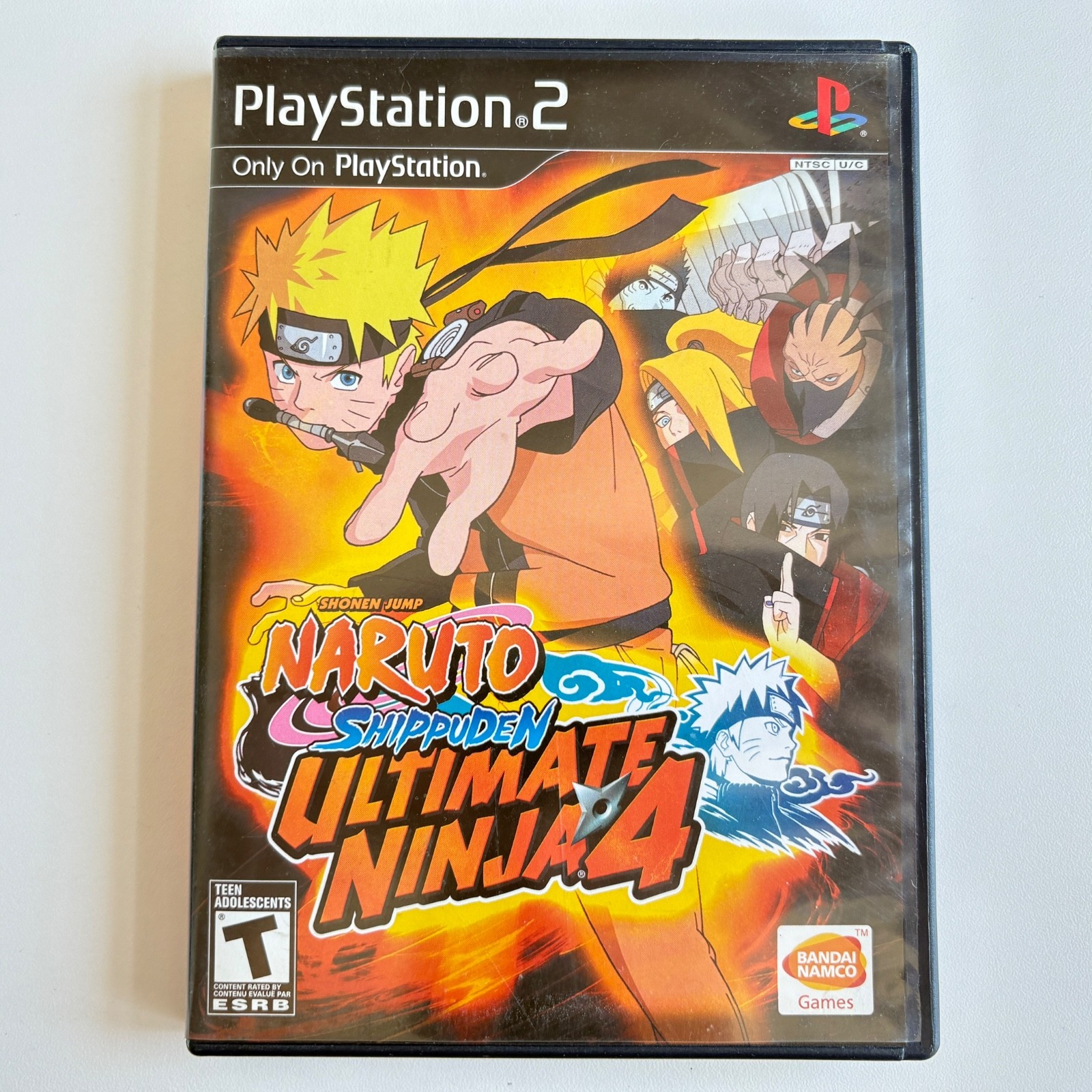 Naruto Shippuden Ultimate Ninja 4 (Sony Playstation 2, 2009) Complete Tested Wor