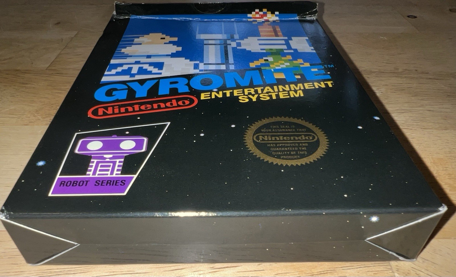 1985 Gyromite NES MATTE STICKER SEAL Hang-Tab NO CODES 1st BOX Nintendo TESTED!