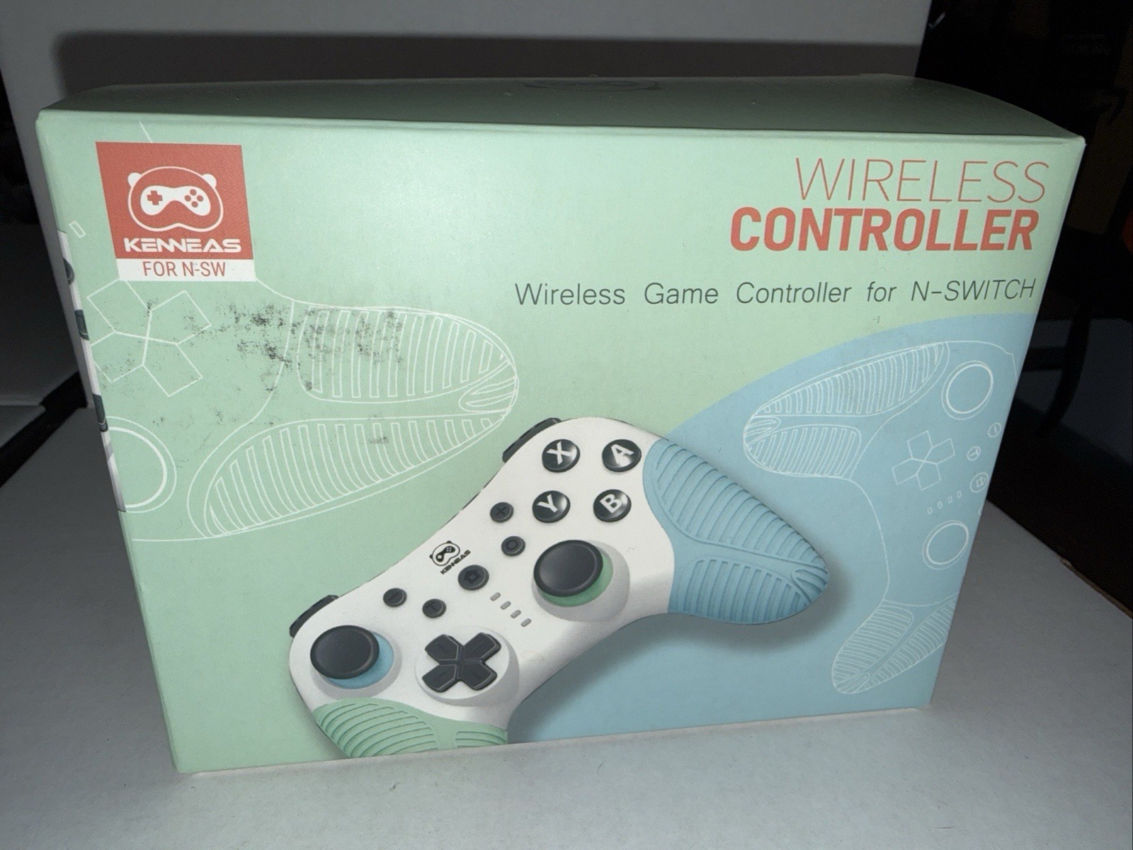 Kenneas Wireless Controller for Nintendo Switch Animal Crossing Theme Green/Blue