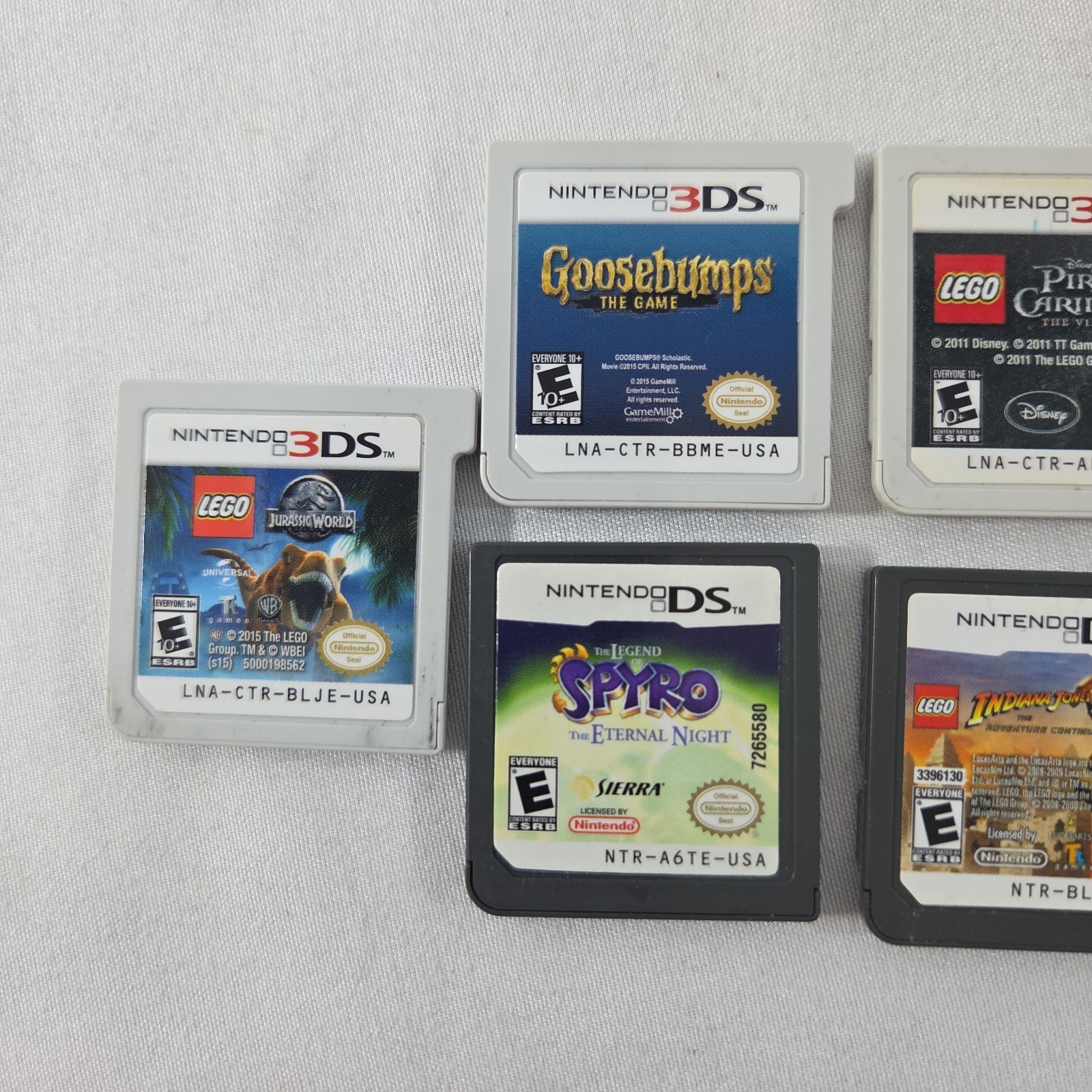 Nintendo DS & 3DS Games Lot x6 Lego, Spyro, Goosebumps Tested Working Authentic
