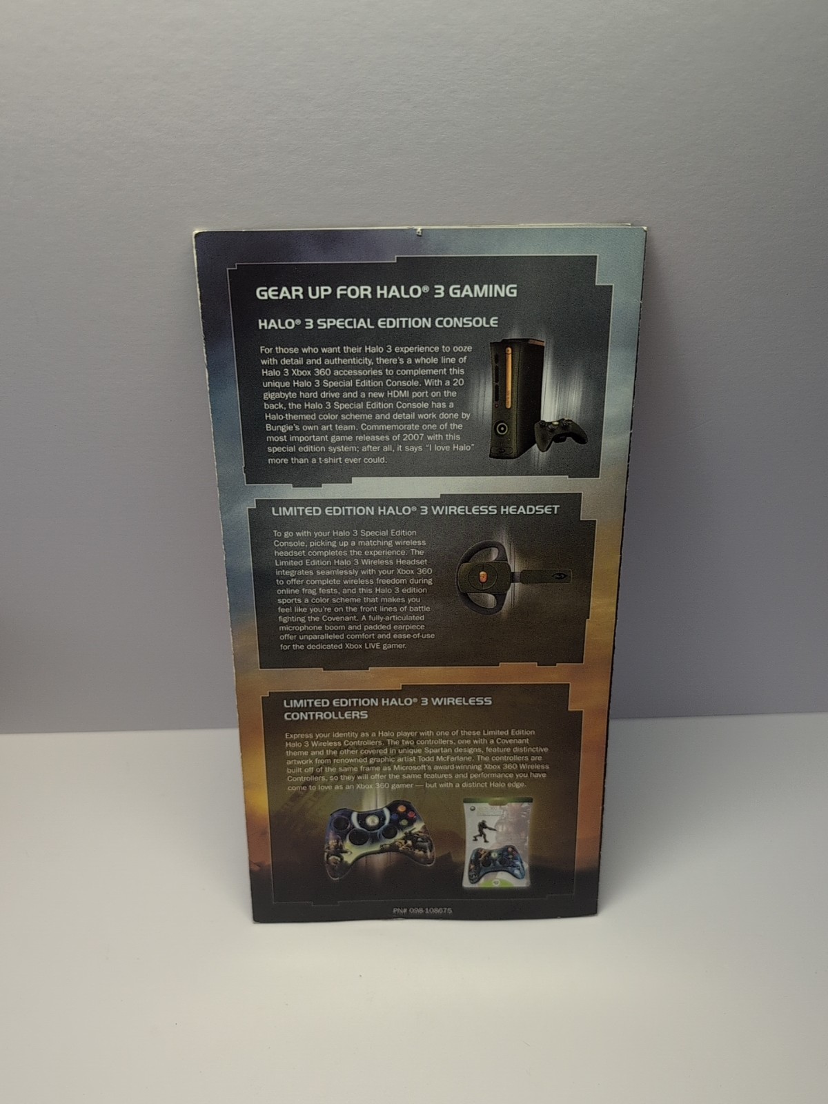 Halo 3 Microsoft Xbox 360 Promotional Pre-Release Product Information Pamphlet