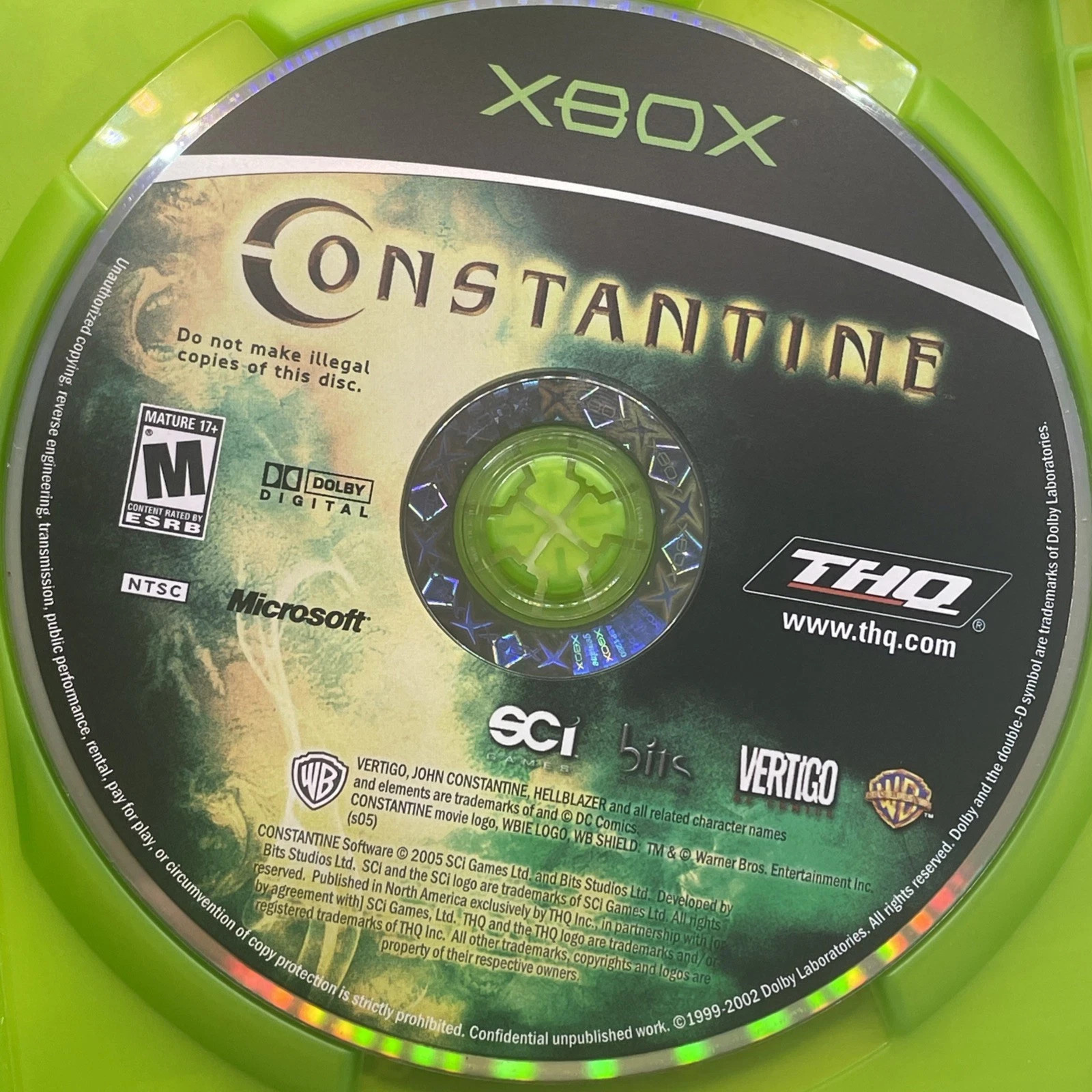 Constantine (Microsoft Xbox, 2005) CIB Very Clean Disc Free Shipping