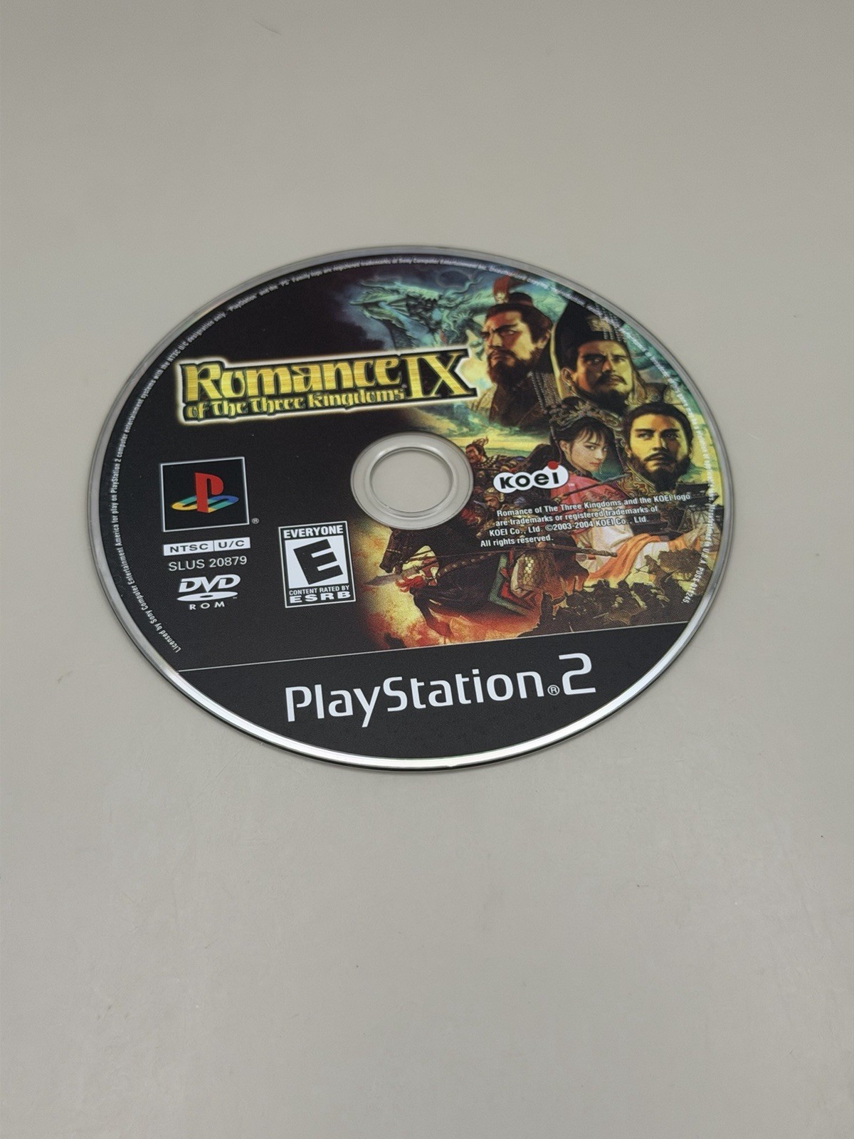 Romance of the Three Kingdoms IX (Sony PlayStation 2, 2004) CIB W/Registration