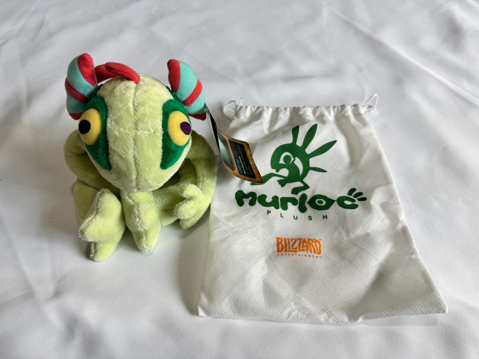World of Warcraft KWURKY Murloc Plush Blizzard 2009 Blizzcon Green w/ Bag & Tag