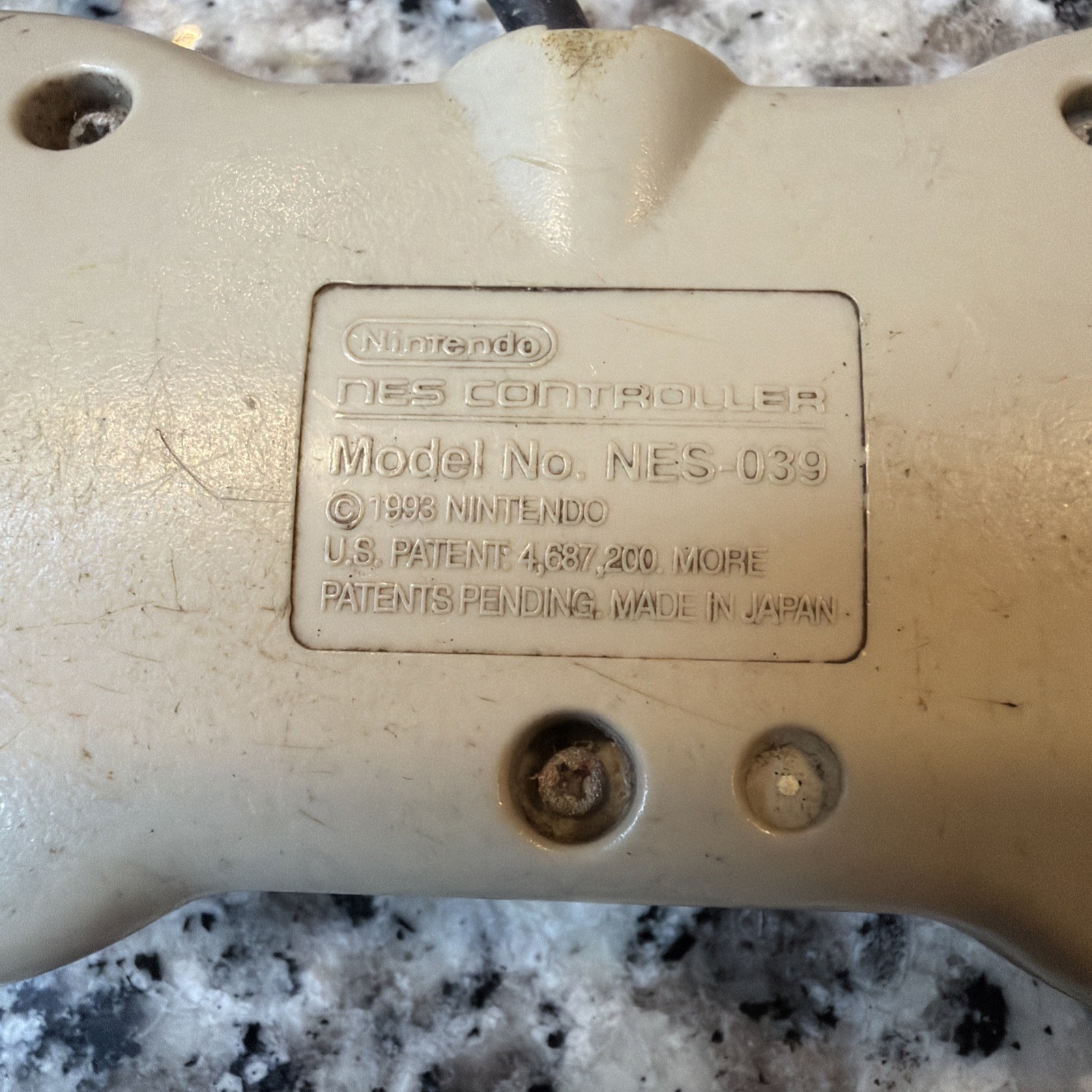 Nintendo NES NES-039 Dog Bone Controller Official Authentic Not Tested