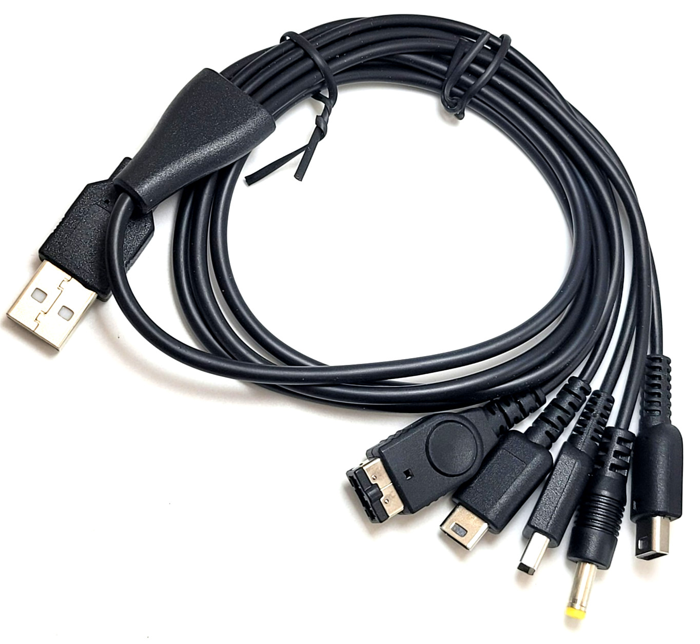 5-in-1 USB Charging Cable for DS Lite, GBA SP, DSi, 3DS, Wii U Game Pad Sony PSP