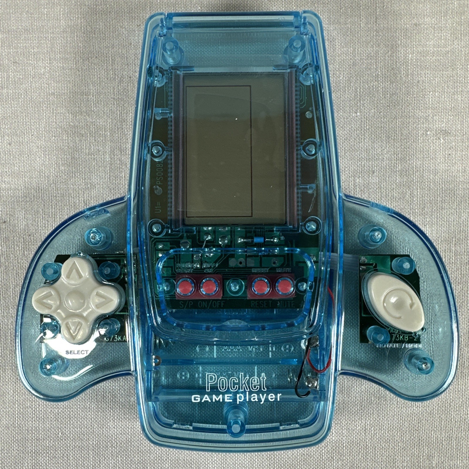 Pocket Game Player Blue Portable Hand Held Rocket Electronic Retro Video Game